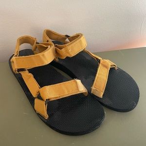 Classic Yellow Teva Velcro Sandals - Original Universal